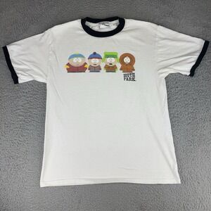 Vintage South Park Shirt Mens Medium White Comedy Central Official Authentic Y2k
